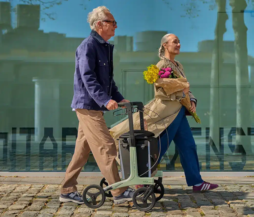 lightweight rollator in mint green